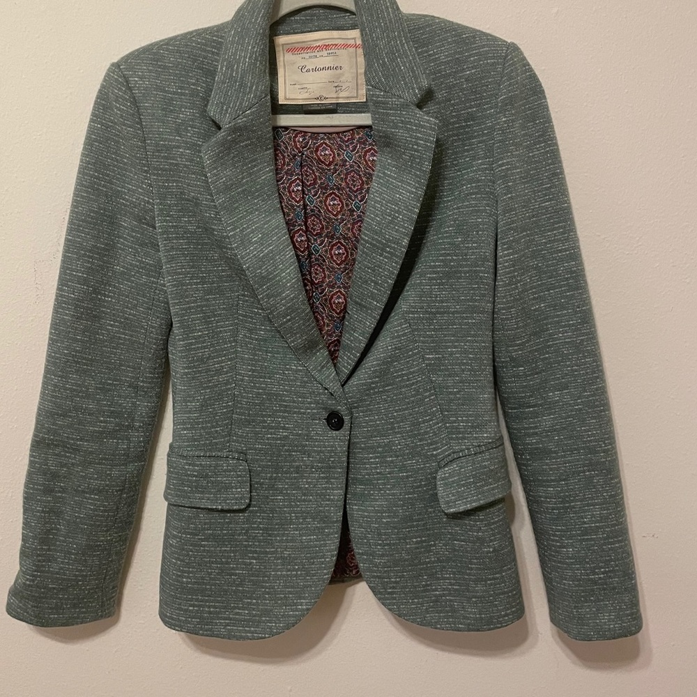 Cartonnier by Anthropologie Beautiful Green Blazer
